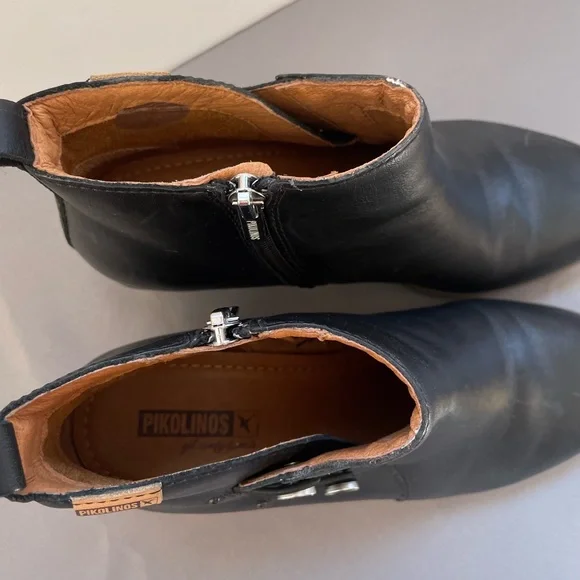 Pikolinos Womens Rotterdam Ankle Boots 902-8947 Black Leather Size 39 Eur/US 8.5 - Picture 9 of 11